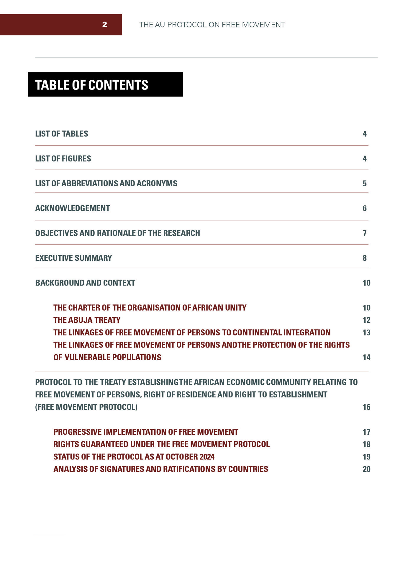 AU Free Movement Protocol Desk Study